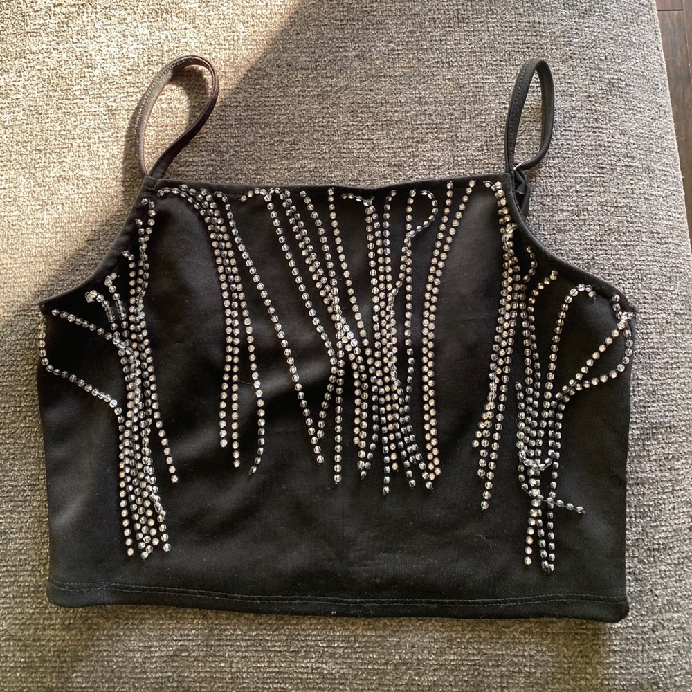 Black crop top